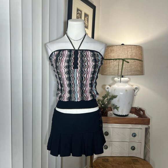 Y2k Marciano Knit Crop Halter Top - Picture 1 of 4